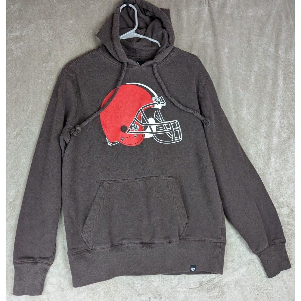 NFL Cleveland Browns Helmet Logo '47 Brand Adult Small  Hoodie Sweatshirt